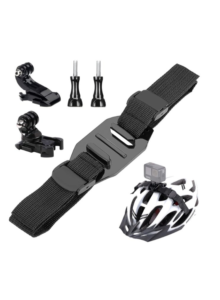 Sisily Vented Helmet Strap Mount, Adjustable Bike Helmet Strap Head Belt Holder Compatible with Insta360 One X2 X R, Gopro Hero Series, DJI OSMO Action Camera - Image 1