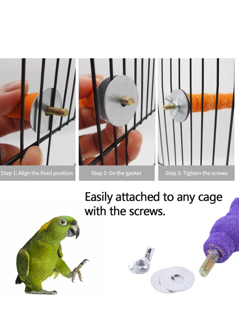 SYOSI 5 Pcs Bird Perches Stand, Parrot Perch Bird Stand Pole Wild Grape Stick Paw Grinding Fork Parakeet Climbing Standing Branches Perches for Budgies, Parakeet, Cockatiels(Random Color)  - Image 4