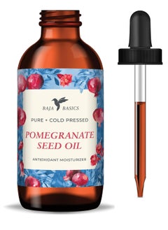 Baja Basics Pomegranate Seed Oil - Pure, Cold Pressed, Unrefined - Organic Body Oil - Antioxidant Serum for Face, Hair, Skin and Nails - Natural Moisturizer & Scar Treatment - 1 oz  - Image 1