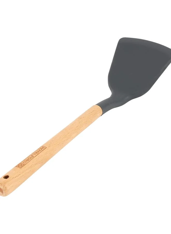 رويال فورد أداة تقليب سيليكون بمقبض خشبي