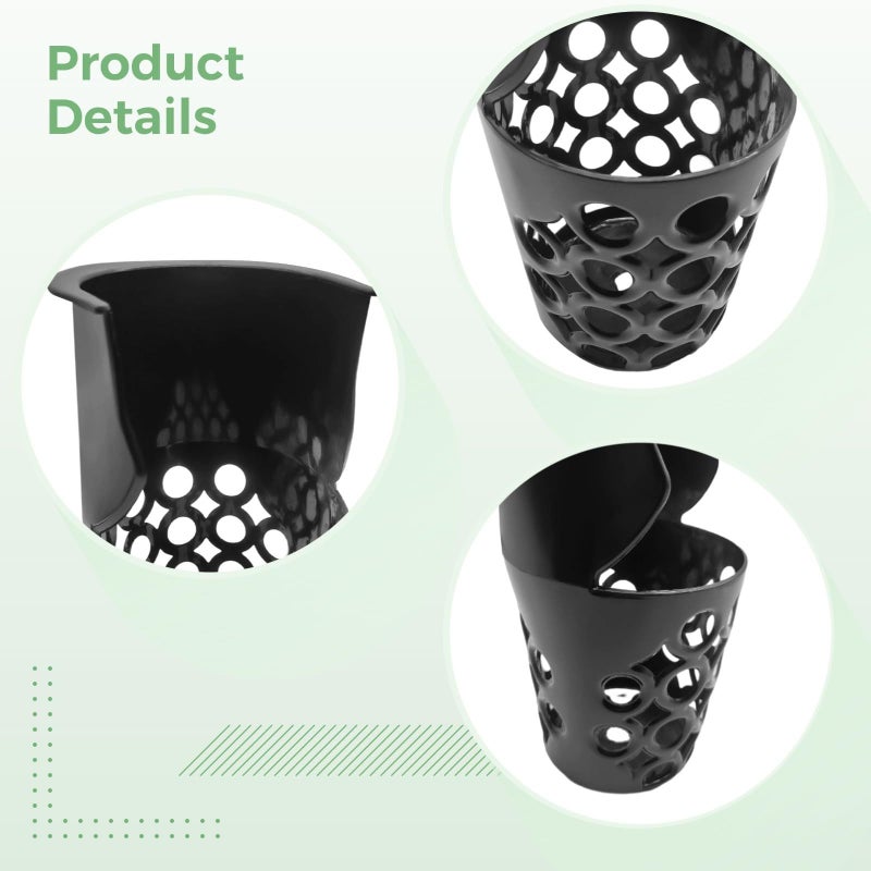 6 Pcs Black Plastic Pool Table Pockets Net Bags 5.1 X 6.5 Inches Fits Most Standard Tables Easy Installation - Image 3