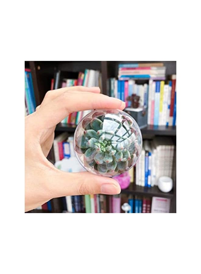 The Bros 20 حبة كرات زينة شفافة، زينة عيد الميلاد قابلة للتعبئة من البلاستيك، كرات شجرة الزينة، هدايا كرات شفافة لعيد الميلاد، حفلات الزفاف، حفلات رأس السنة، ديكور المنزل، 60 مم - Image 5