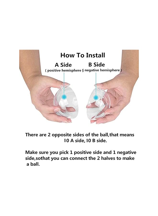 The Bros 20 حبة كرات زينة شفافة، زينة عيد الميلاد قابلة للتعبئة من البلاستيك، كرات شجرة الزينة، هدايا كرات شفافة لعيد الميلاد، حفلات الزفاف، حفلات رأس السنة، ديكور المنزل، 60 مم - Image 3