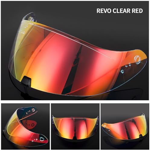 Lumfeerix Helmet Visor Replacement for R420 Face Clear Red Visor Uv Protection Helmet Shield Revo Tint Replacement - Image 2