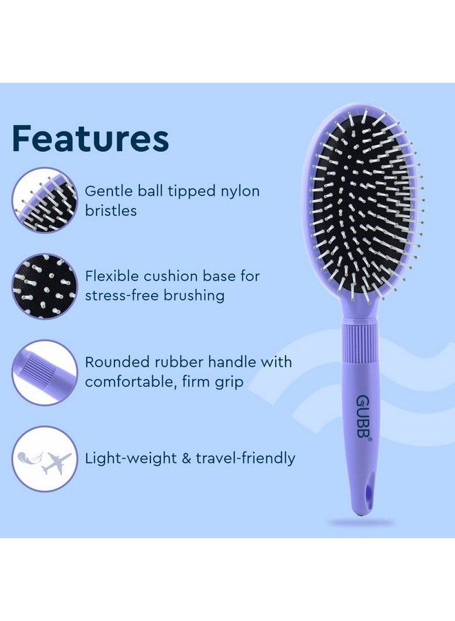 GUBB فرشاة فرنسية بيضاوية لتصفيف الشعر وفك التشابك والعناية بالشعر ؛ أفضل فرشاة شعر لفك التشابك ؛ أفضل فرشاة شعر للرجال والنساء ؛ فرشاة شعر مثالية لجميع أنواع الشعر - Image 4