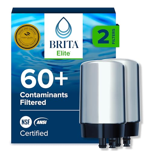 Brita Replacement Water Filter for Faucet Mount Removes 99 of Lead Sink Filtration System Chrome 2 Count - Image 1