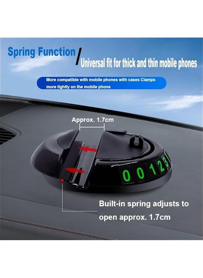 Generic Multifunction Car Anti-Slip Mat Auto Universal Phone Holder-Rotatable Car Phone Holder Dashboard Mat,Universal Anti-Slip Pad with Parking Number Sticker, Large Storage for Phones, Glasses, Keys (B3)  - Image 5