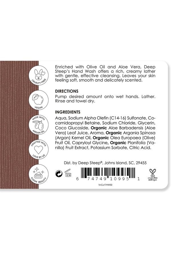 Deep Steep Argan Oil Hand Wash, Vanilla Coconut, 17.6 Fluid Ounce - Image 2