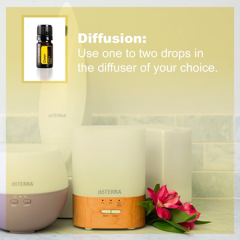 doTERRA - Cheer Essential Oil Uplifting Blend - Optimistic Aroma Promotes Feelings of Cheerfulness and Happiness, Counteracts Negative Emotions; for Diffusion or Topical Use - 5 mL - Image 4