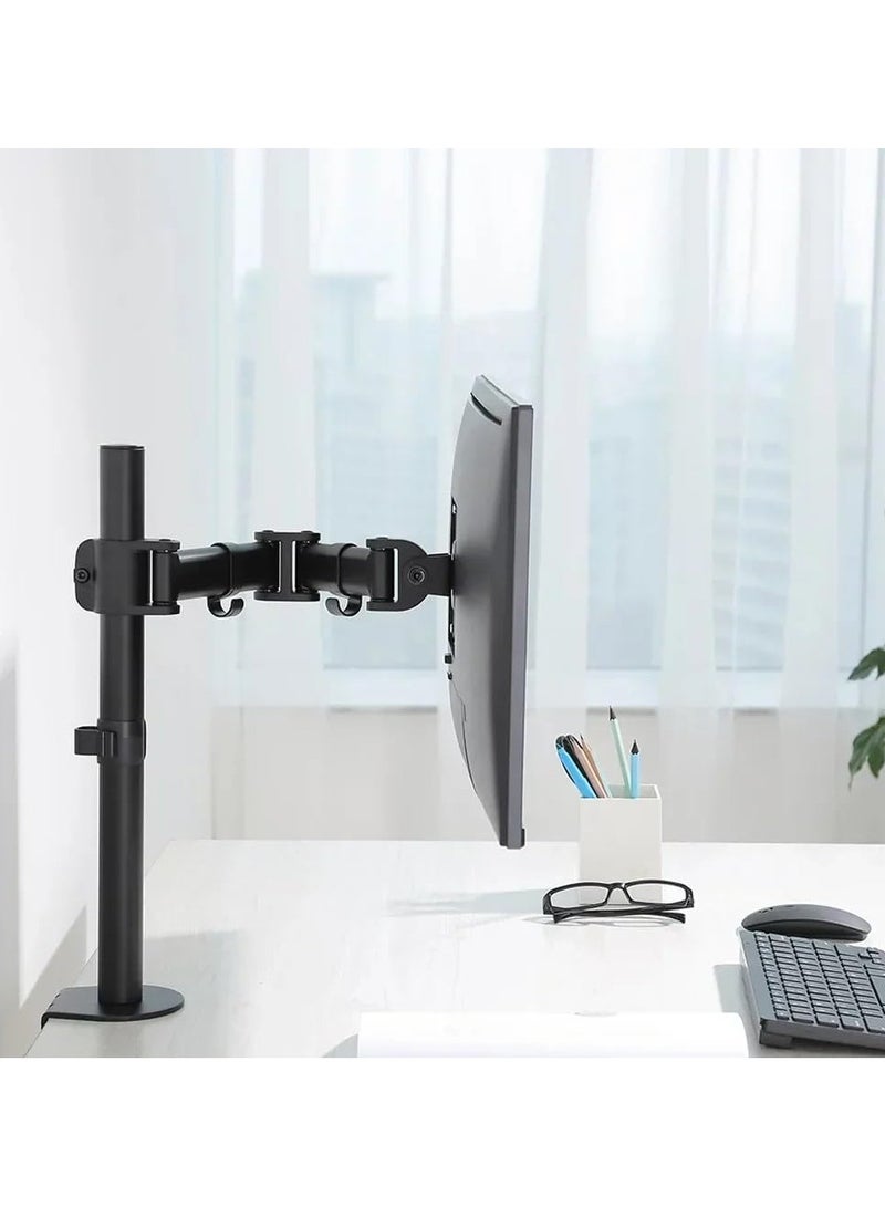 سكيل تك حامل شاشة LCD VESA من الفولاذ الاقتصادي مقاس 13-27 بوصة حامل شاشة LCD دوار 360 درجة لوحة VESA قابلة للإمالة والدوران أسود | SH-070C012 - Image 3