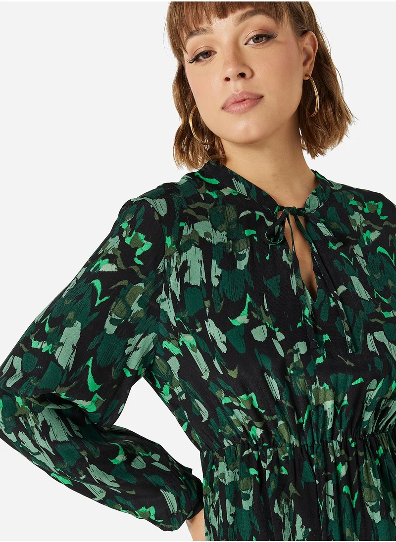 جاكلين دي يونج Abstract Tie-Up Mini Dress