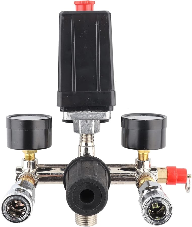 Heavy Duty Industrial Air Compressor Bracket Assembly with Chrome Plated Gauges 5 8KG Working Pressure - Image 2