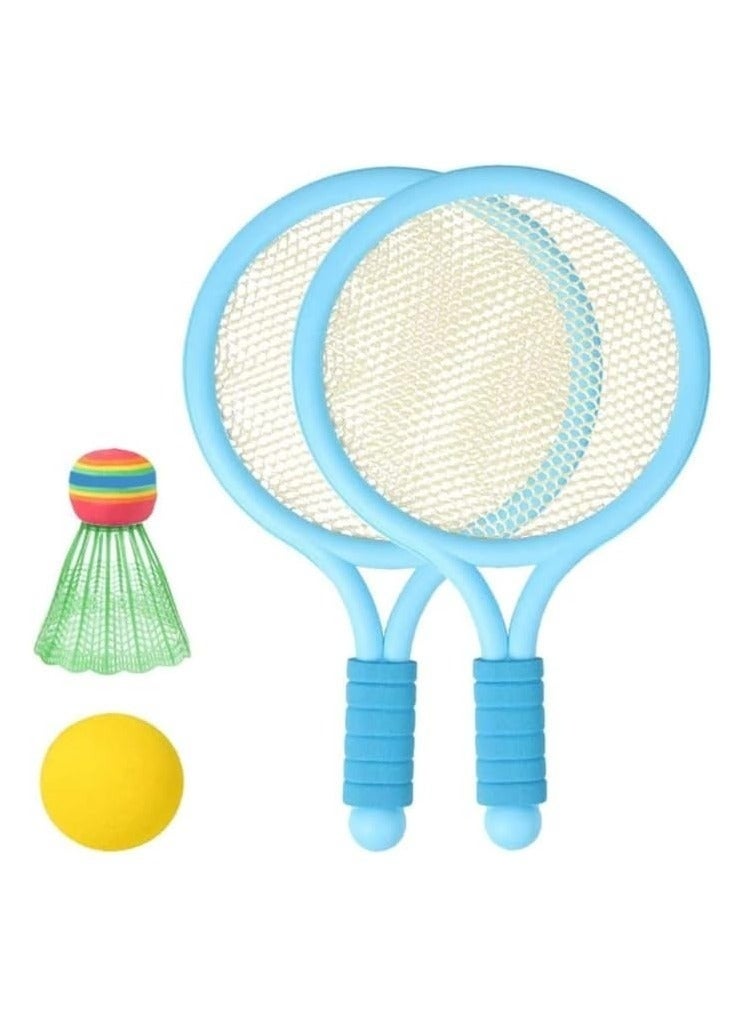 Kid Tennis Racket Sets Plastic Toddlers Badminton Set With 1 Foam Ball And 2 Shuttlecocks - Image 1