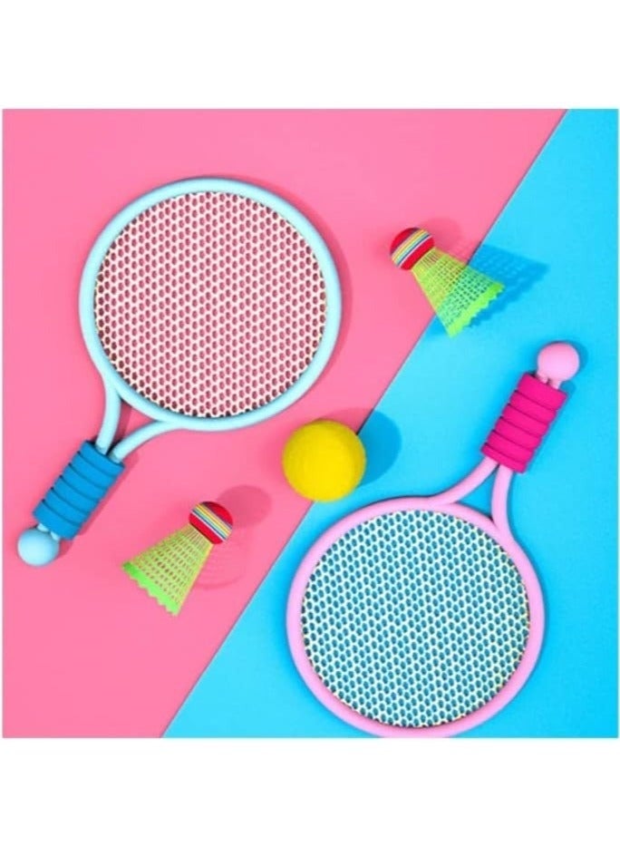 Kid Tennis Racket Sets Plastic Toddlers Badminton Set With 1 Foam Ball And 2 Shuttlecocks - Image 3