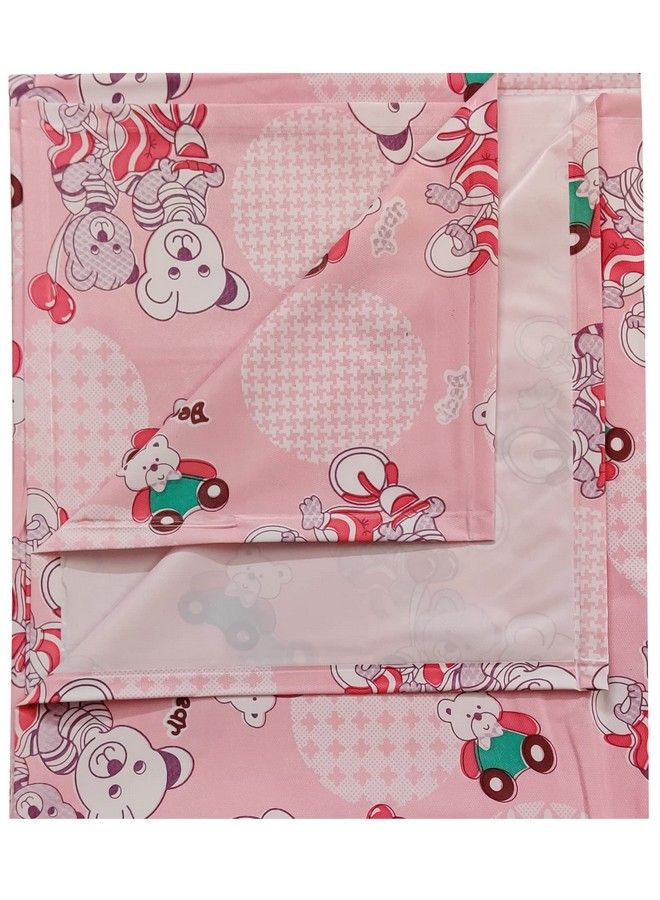 Ecosoft Plastic Sheetpvc Sheet For Kidsrubber Sheet For Babiesbed Wetting Protector(90 X 135 Cm) (Pink Bear) - Image 2