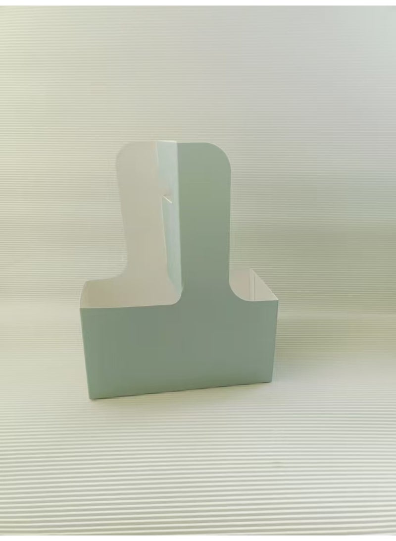 2 Cup Drink Carrier with Handle, 50 Pcs Cardboard Cup Holders, Disposable Drink Carriers for Delivery, Kraft Paper Coffee Cup Holder to Go, Take Out Cup Carriers for Hot/Cold Drinks. - Image 5