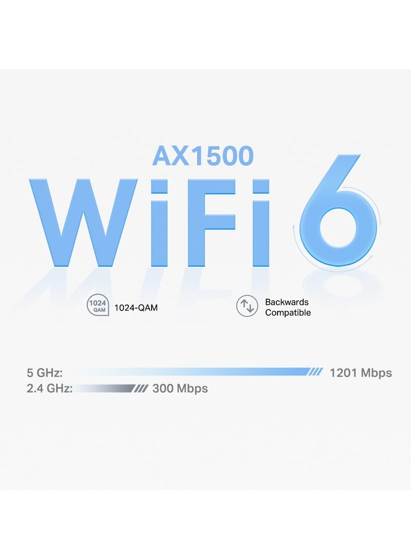 TP-LINK Deco X10 AX1500 Whole Home Mesh Wi-Fi 6 System Pack of 2, White - Image 3