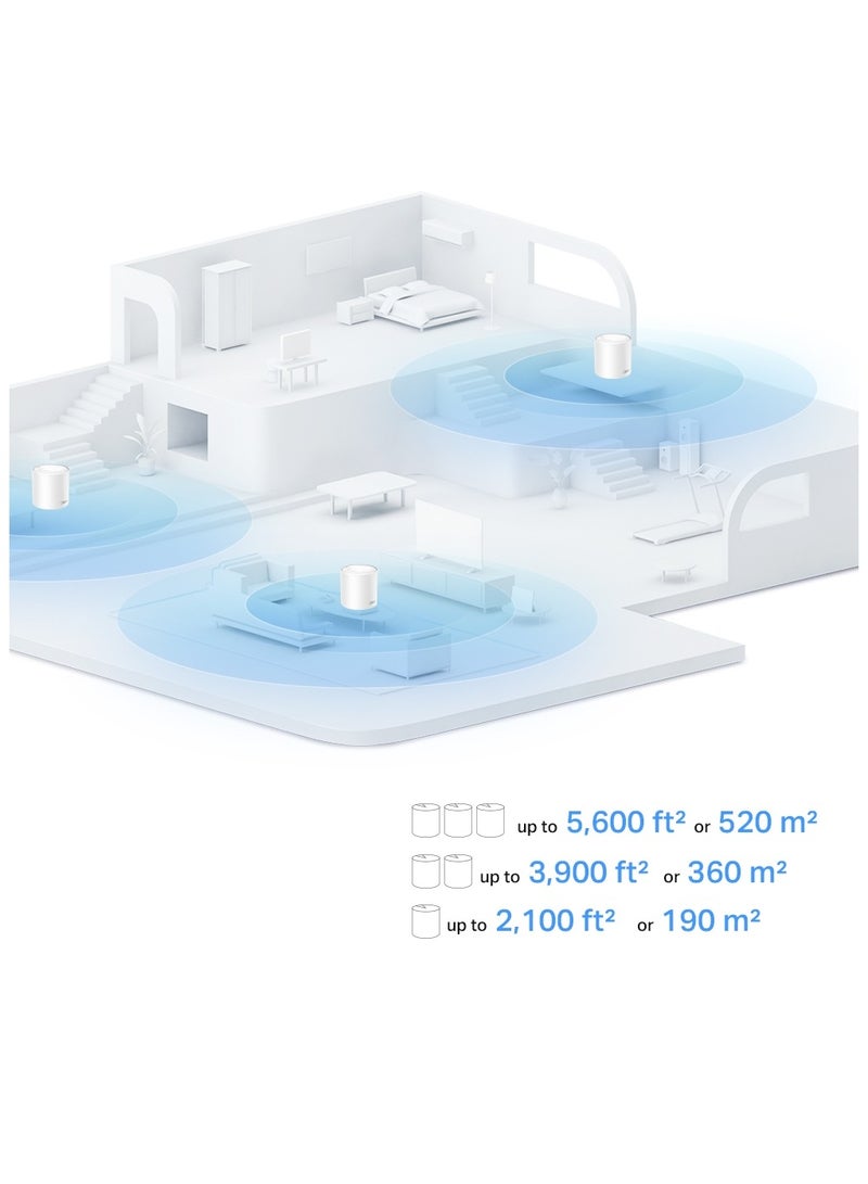 TP-LINK Deco X10 AX1500 Whole Home Mesh Wi-Fi 6 System Pack of 2, White - Image 4