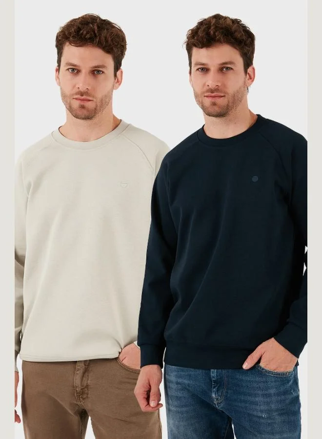 Buratti Stretch Cotton Relaxed Fit Crew Neck 2-Pack Sweat Men's SWEAT 5901210S2