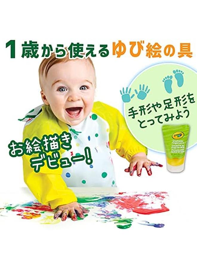 Crayola My First Finger Paint For Toddlers Painting Paper Kids Indoor Activities At Home Gift Red 14 Piece Set 81 1452 - Image 2