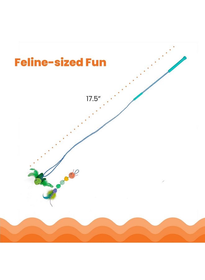 مراحل القطط عصا اللعب Catstages Tail Teaser Ground Prey مع ملحقات لعبة Catnip عصا تفاعلية للقطط - Image 5