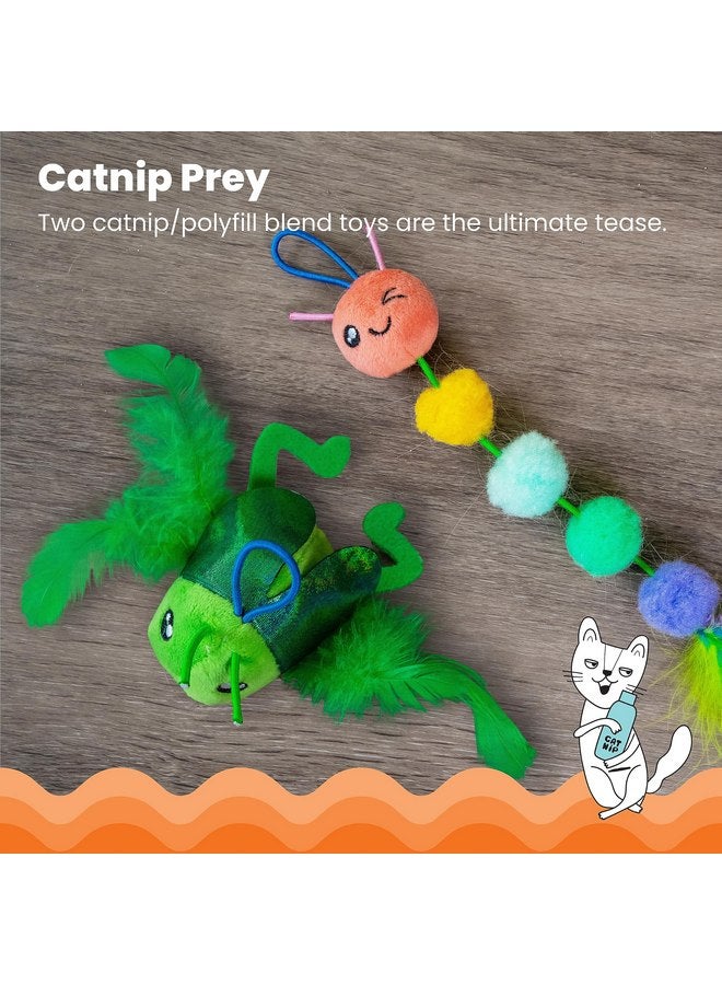 مراحل القطط عصا اللعب Catstages Tail Teaser Ground Prey مع ملحقات لعبة Catnip عصا تفاعلية للقطط - Image 3