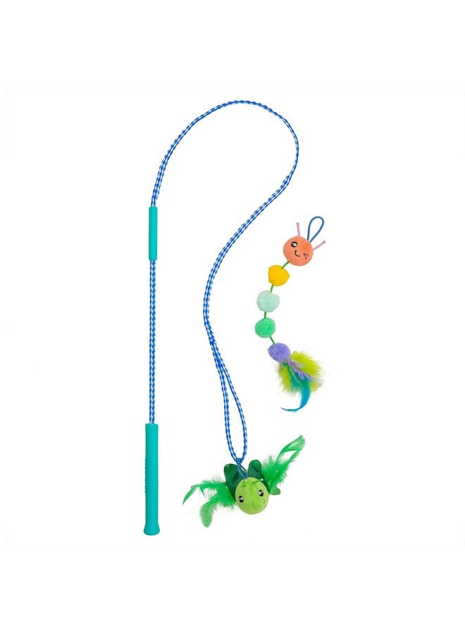 مراحل القطط عصا اللعب Catstages Tail Teaser Ground Prey مع ملحقات لعبة Catnip عصا تفاعلية للقطط - Image 1