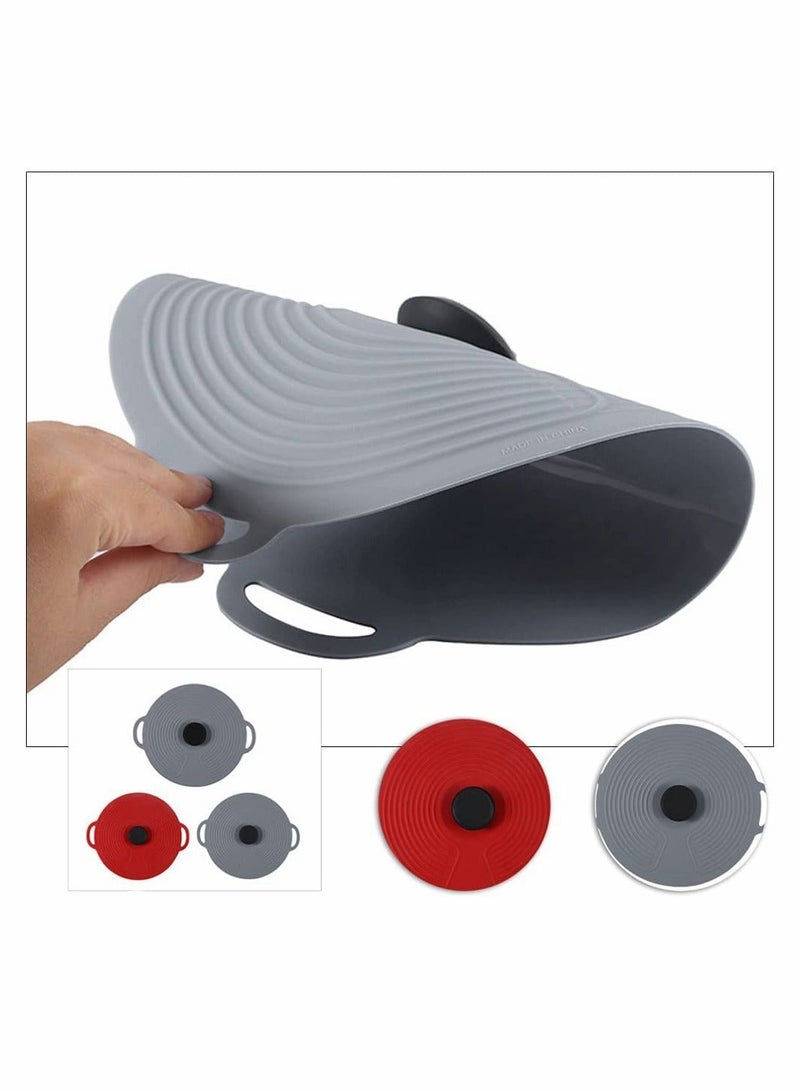 Y&D 3 Pcs Silicone Pot Covers Bowl Pans Round Food Universal Lid Replacement Kitchen Utensils for Skillet Pots Cookware - Image 3