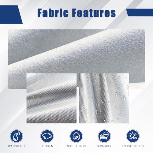 Kayme 6 Layers SUV Car Cover Custom Fit for Mitsubishi Outlander 20052025 Waterproof All Weather for Automobiles Outdoor Full Cover Rain Sun UV ProtectionSilver - Image 3