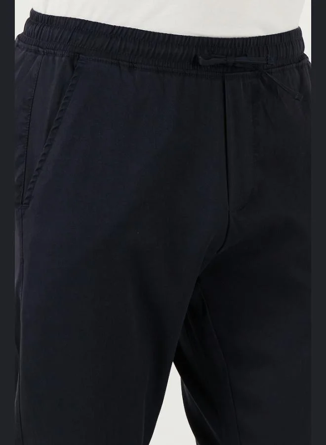 Buratti  Buratti Cotton Slim Fit Elastic Waist Straight Leg Trousers Men's TROUSERS 5545S87JMILANO for Men | Best Price UAE