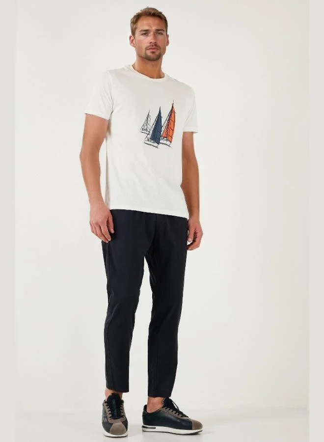 Buratti Cotton Slim Fit Elastic Waist Straight Leg Trousers Men's TROUSERS 5545S87JMILANO