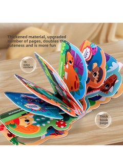Generic Quiet Hand Tear Cloth Book Baby Toy Tear Book Baby Early Education Velcro Tear Children's Enlightenment Cloth Book-Color:Scene Story Cloth Book-Animals (Bags)  - Image 5