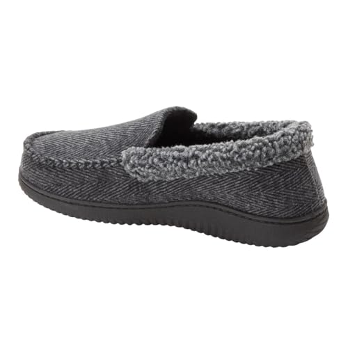 Dearfoams Men's Memory Foam Slipper (Gray, US Footwear Size System, Adult, Men, Alpha, Medium, Medium) - Image 3