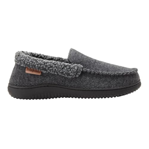 Dearfoams Men's Memory Foam Slipper (Gray, US Footwear Size System, Adult, Men, Alpha, Medium, Medium) - Image 2