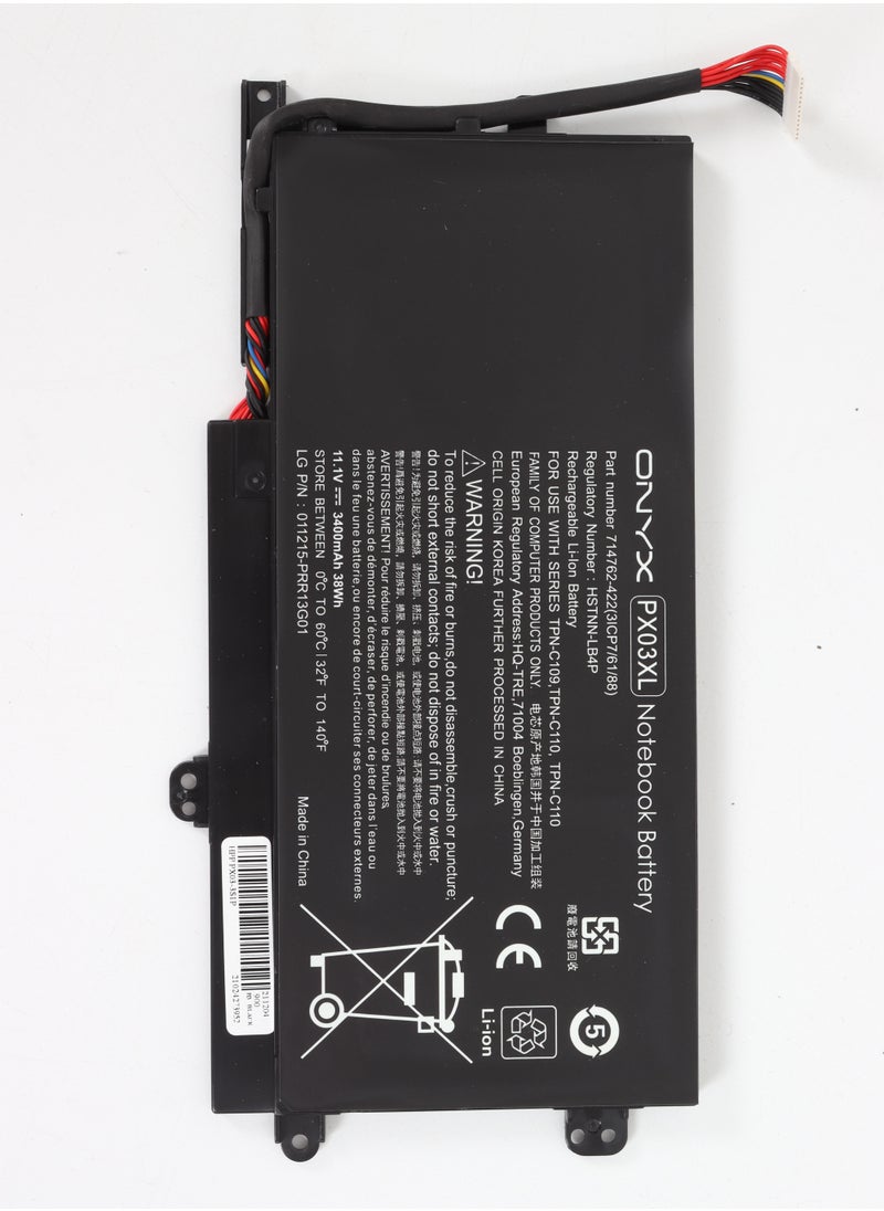 Onyx - Laptop Replacement Battery For HP PX03XL HPP HPP PX03 / 3S1P. - Image 1