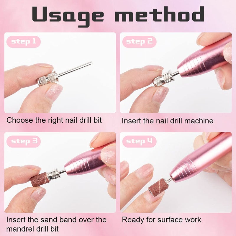 Rolybag 10 Pieces nail drill heads nail drill bits sanding band shaft 3/32 inch nail drill bits mandrels for electric file nail sanders manicure pedicures home salon & spa - Image 3