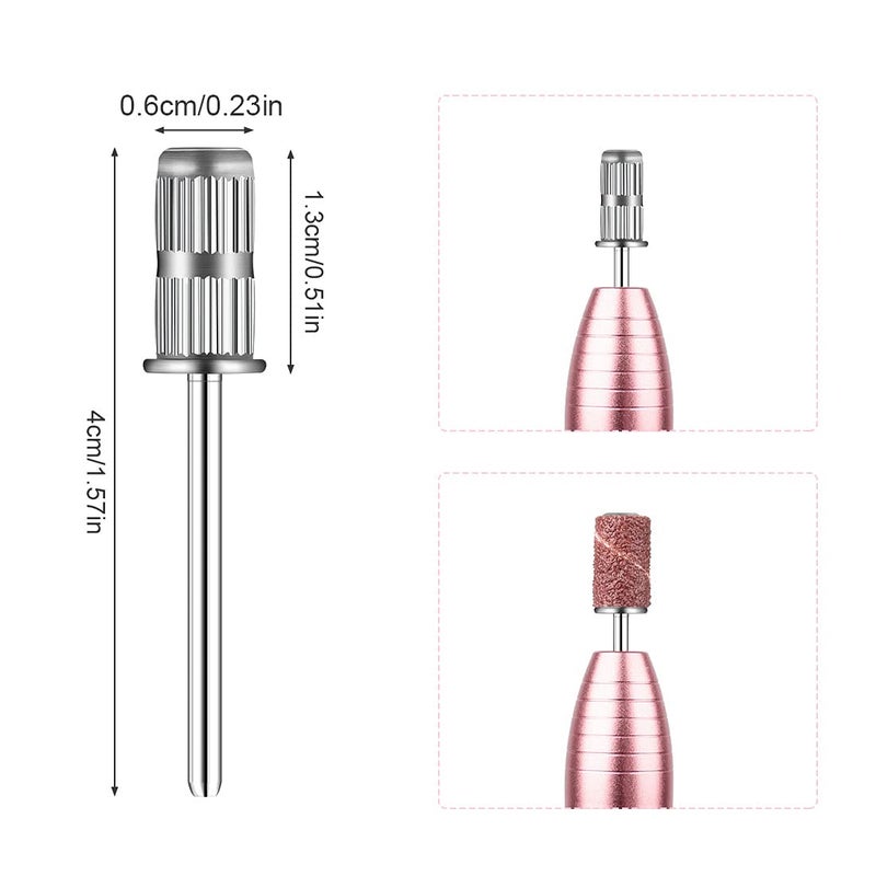 Rolybag 10 Pieces nail drill heads nail drill bits sanding band shaft 3/32 inch nail drill bits mandrels for electric file nail sanders manicure pedicures home salon & spa - Image 2