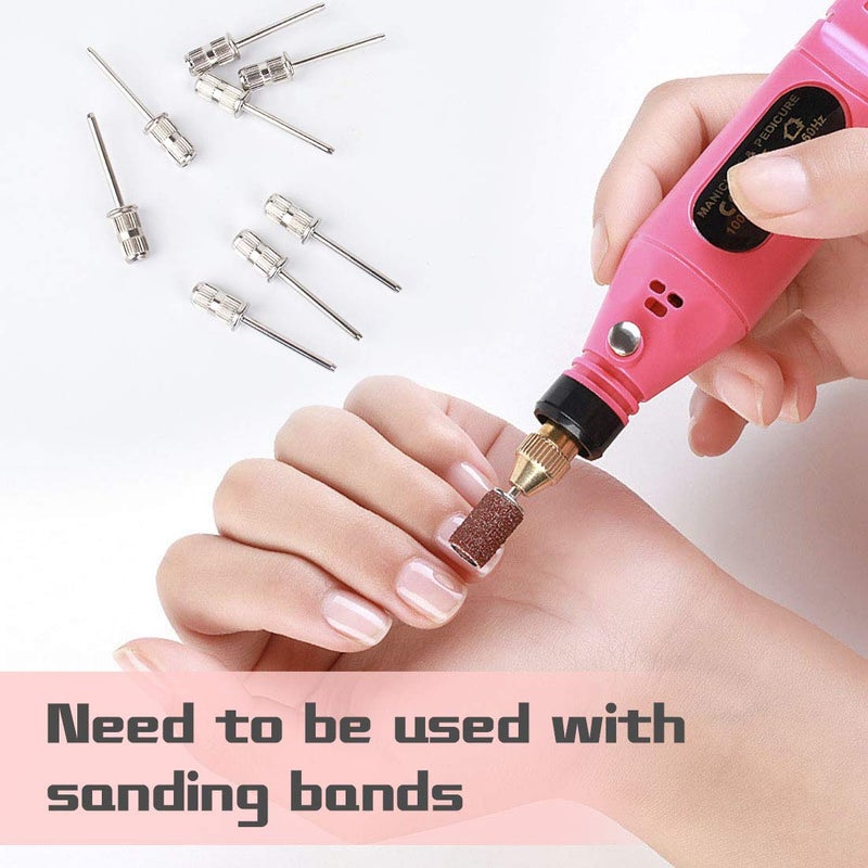 Rolybag 10 Pieces nail drill heads nail drill bits sanding band shaft 3/32 inch nail drill bits mandrels for electric file nail sanders manicure pedicures home salon & spa - Image 4