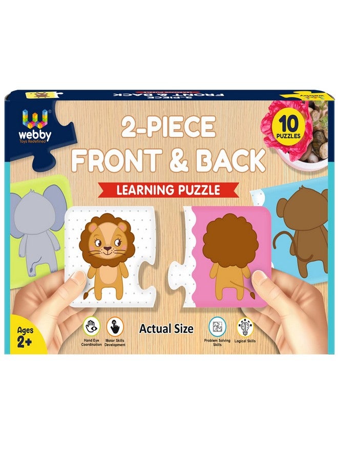 Webby Front Back 2 Pieces Learning Pack Jigsaw Puzzle, Montessori Early Educational Pre School Puzzle Toys for 2+ Years Kid - Image 1