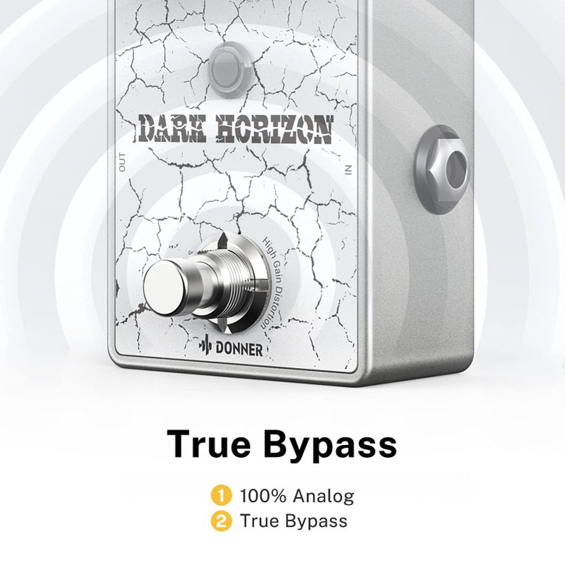 Donner Guitar Distortion Pedal, Dark Horizon Crunch Distortion Classic British Distortion Effect with 3-Band EQ True Bypass - Image 5