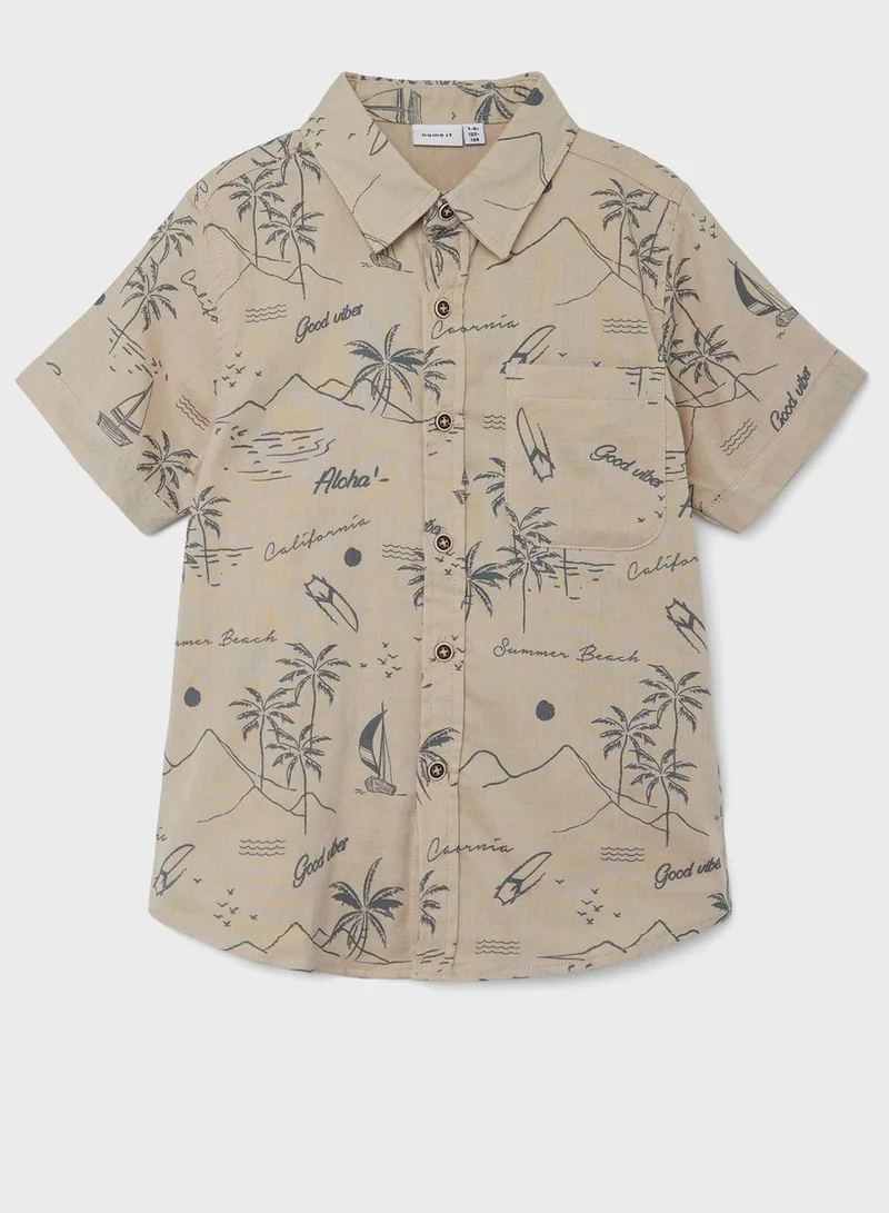 NAME IT Kids Beach Print Shirt