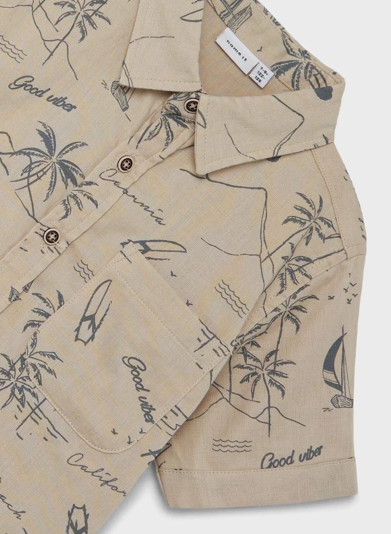 NAME IT Kids Beach Print Shirt
