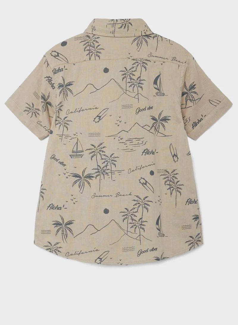 NAME IT Kids Beach Print Shirt