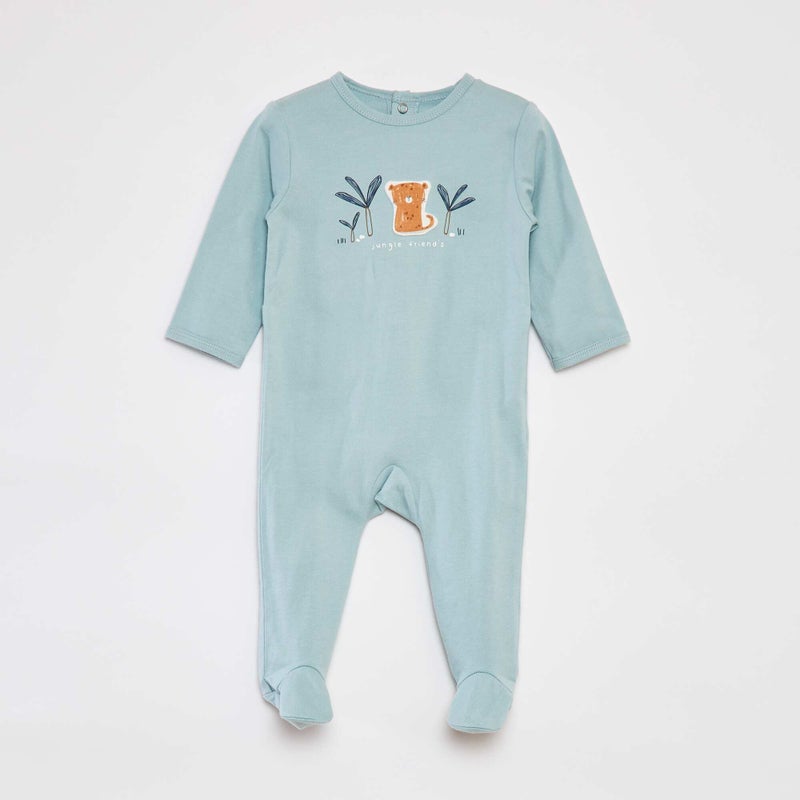 Baby Boys Patterned sleepsuit with feet(LS)