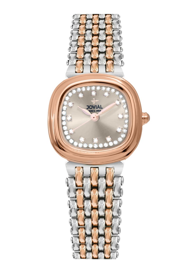 JOVIAL  5025 LAMQ 02 N , Fashion Watch,  Stainless steel , 24mm, Grey Dial, Push button Clasp - Image 1