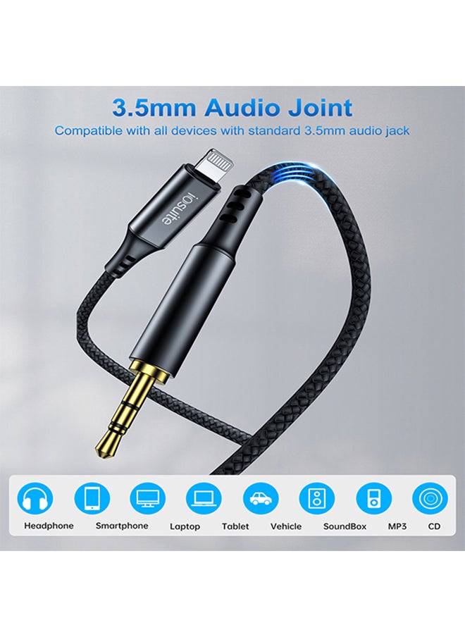 iOsuite Lightning to 3.5mm Audio Cable Adapter Black 1M  - Image 2