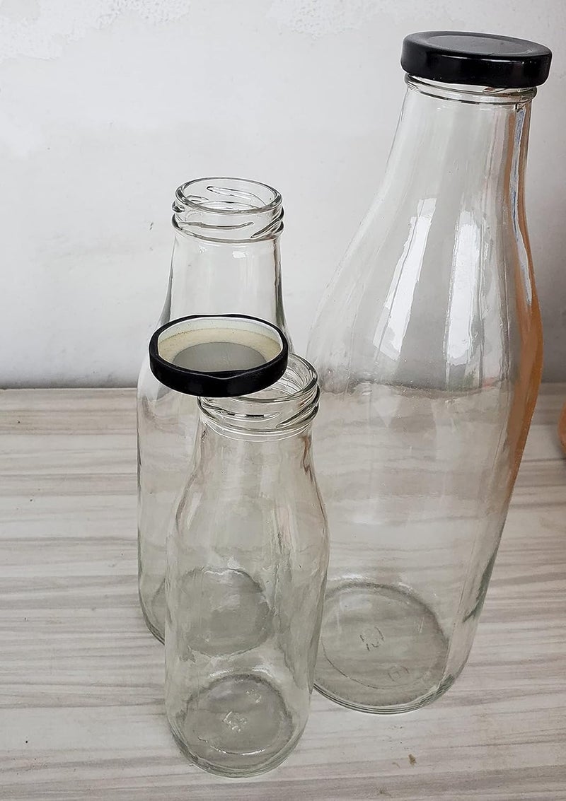 Pure Source India Metal Lug Cap Lid for Glass jar and Milk Bottles, Rust Free, Airtight, Food Grade Caps- 8 Pieces, 42 mm, Black - Image 4