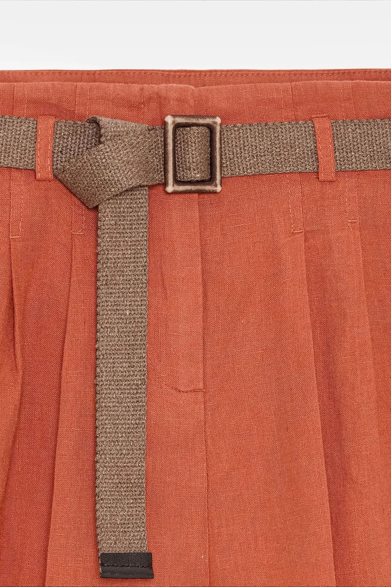 Dilvin Brick Red DILVIN Linen Shorts for Women | Best Price UAE