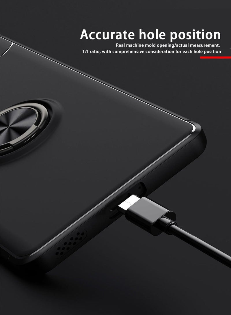 X-level غطاء واقي لهاتف Honor 90 Pro 5G مع حامل مغناطيسي وحلقة مغناطيسية مضادة للخدوش ومضادة للصدمات تغطية كاملة وقائية لهاتف Honor 90 Pro 5G - Image 3