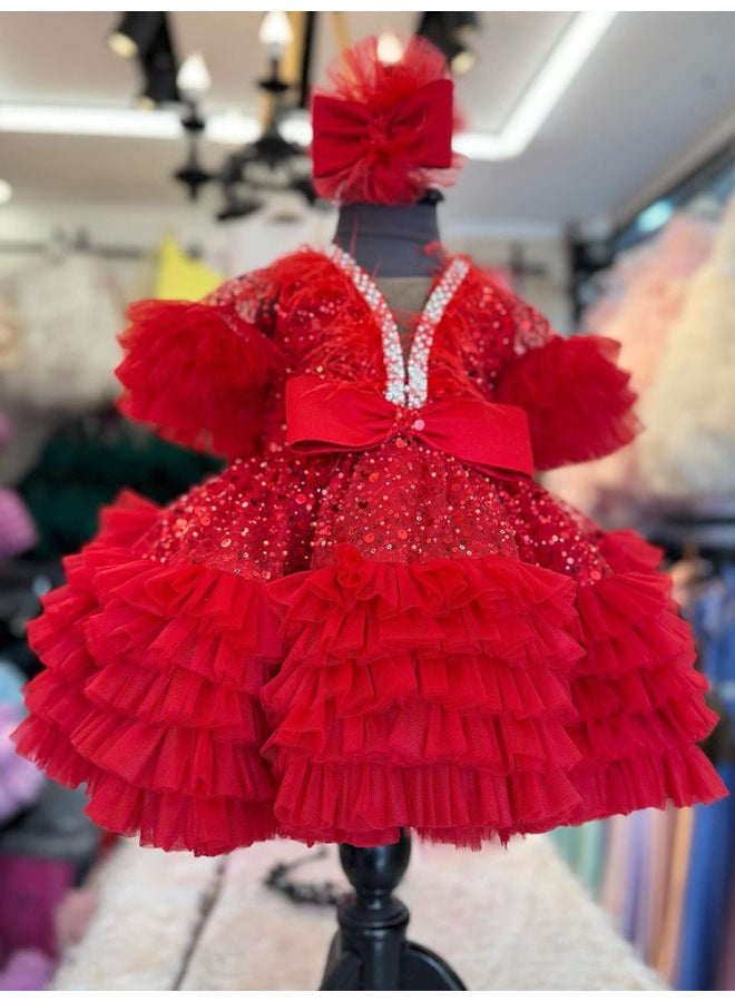 Kids Dress Girls' Princess Dress  New Style Small And Medium-sized Children's Tutu Skirt Performance Catwalk Children's Dress